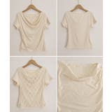 レースドッキングオフショルTシャツ 半袖 | Miniministore | 詳細画像32