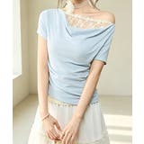 レースドッキングオフショルTシャツ 半袖 | Miniministore | 詳細画像7
