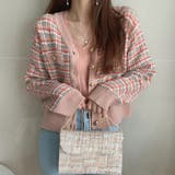 チェック柄 ニットカーディガン 春秋冬 | Miniministore | 詳細画像7 