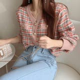 チェック柄 ニットカーディガン 春秋冬 | Miniministore | 詳細画像8 