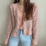 チェック柄 ニットカーディガン 春秋冬 | Miniministore | 詳細画像9 