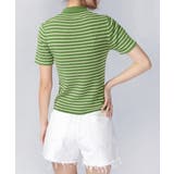 ボーダー柄ニットポロシャツレディース半袖 | Miniministore | 詳細画像17