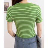 ボーダー柄ニットポロシャツレディース半袖 | Miniministore | 詳細画像20