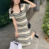 ワンピース ボーダー柄ニットワンピース | Miniministore | 詳細画像11