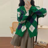 カーディガン アーガイル柄ニットカーデ | Miniministore | 詳細画像11 