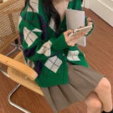 カーディガン アーガイル柄ニットカーデ | Miniministore | 詳細画像13 