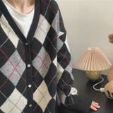 カーディガン アーガイル柄ニットカーデ | Miniministore | 詳細画像5 