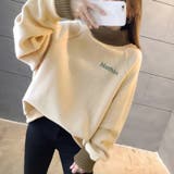 裏起毛 ロゴトレーナー レディース 韓国 | Miniministore | 詳細画像9