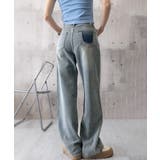 レースウエストデニムパンツビジューデニム | Miniministore | 詳細画像14 