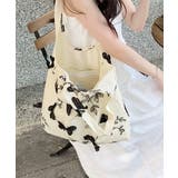 蝶モチーフトートバッグ大容量肩掛けバッグ | Miniministore | 詳細画像3 