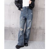 ダメージデニムパンツ ワイドレッグデニム | Miniministore | 詳細画像25 