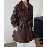 エコレザーロングジャケット韓国風アウター | Miniministore | 詳細画像1 