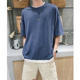 レイヤード風tシャツ メンズクルーネック | AsaAura | 詳細画像2