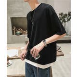 レイヤード風tシャツ メンズクルーネック | AsaAura | 詳細画像5
