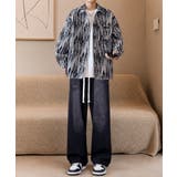 メンズ総柄シャツジャケットオーバーサイズ | AsaAura | 詳細画像13