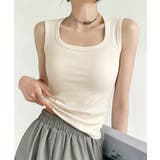 カップ付きリブタンクトップスクエアネック | Miniministore | 詳細画像10 