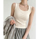 カップ付きリブタンクトップスクエアネック | Miniministore | 詳細画像11 