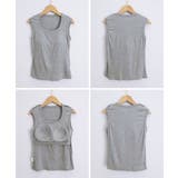 カップ付きリブタンクトップスクエアネック | Miniministore | 詳細画像20 