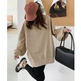 ワッフルオーバーサイズ配色プルオーバー秋 | Miniministore | 詳細画像12