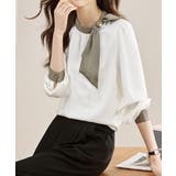 ボウタイサテンブラウス バイカラーシャツ | Miniministore | 詳細画像14 