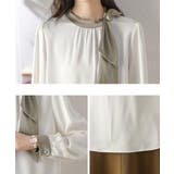 ボウタイサテンブラウス バイカラーシャツ | Miniministore | 詳細画像16 