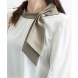 ボウタイサテンブラウス バイカラーシャツ | Miniministore | 詳細画像19 