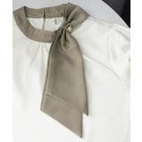 ボウタイサテンブラウス バイカラーシャツ | Miniministore | 詳細画像24 