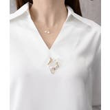 パール付きスカーフタイシャツブラウス上品 | Miniministore | 詳細画像21 