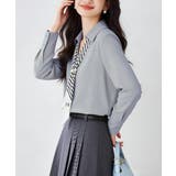 パール付きスカーフタイシャツブラウス上品 | Miniministore | 詳細画像6 