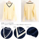 ライン入りケーブルニットトップス 韓国風 | Miniministore | 詳細画像3 