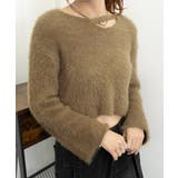 クロップド丈シャギーニット Vネック長袖 | Miniministore | 詳細画像25 