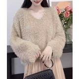 ラメシャギーニットトップス Vネック秋冬 | Miniministore | 詳細画像10