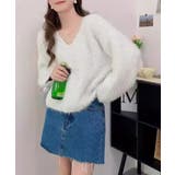 ラメシャギーニットトップス Vネック秋冬 | Miniministore | 詳細画像7