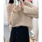 ラメシャギーニットトップス Vネック秋冬 | Miniministore | 詳細画像8