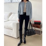 リボンボタンニットカーディガン秋冬服長袖 | Miniministore | 詳細画像4