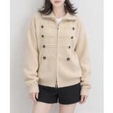 ダブルジップニットカーディガン長袖ニットアウターメタルボタン ゆったり無地トップ… | SUNSHINE CLOSET | 詳細画像12 