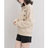 ダブルジップニットカーディガン長袖ニットアウターメタルボタン ゆったり無地トップ… | SUNSHINE CLOSET | 詳細画像15 