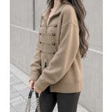 ダブルジップニットカーディガン長袖ニットアウターメタルボタン ゆったり無地トップ… | SUNSHINE CLOSET | 詳細画像17 