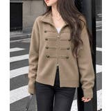 ダブルジップニットカーディガン長袖ニットアウターメタルボタン ゆったり無地トップ… | SUNSHINE CLOSET | 詳細画像18 