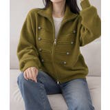 ダブルジップニットカーディガン長袖ニットアウターメタルボタン ゆったり無地トップ… | SUNSHINE CLOSET | 詳細画像31 