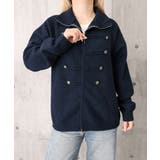 ダブルジップニットカーディガン長袖ニットアウターメタルボタン ゆったり無地トップ… | SUNSHINE CLOSET | 詳細画像33 