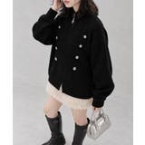 ダブルジップニットカーディガン長袖ニットアウターメタルボタン ゆったり無地トップ… | SUNSHINE CLOSET | 詳細画像8 