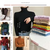 リブ ニットトップス タートルネック無地 | Miniministore | 詳細画像2