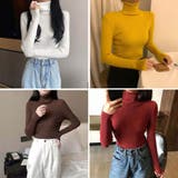 リブ ニットトップス タートルネック無地 | Miniministore | 詳細画像6