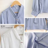 ボウタイ ブラウス レディース Vネック | Miniministore | 詳細画像4