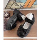 リボン厚底ローファーパンプスラウンドトゥ | Miniministore | 詳細画像12