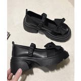 リボン厚底ローファーパンプスラウンドトゥ | Miniministore | 詳細画像19