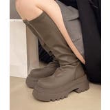 ロングブーツ 厚底ブーツバックジップ美脚 | Miniministore | 詳細画像11