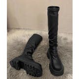 ロングブーツ 厚底ブーツバックジップ美脚 | Miniministore | 詳細画像19