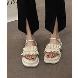 フリルサンダル厚底パールサンダル2way | Miniministore | 詳細画像5 